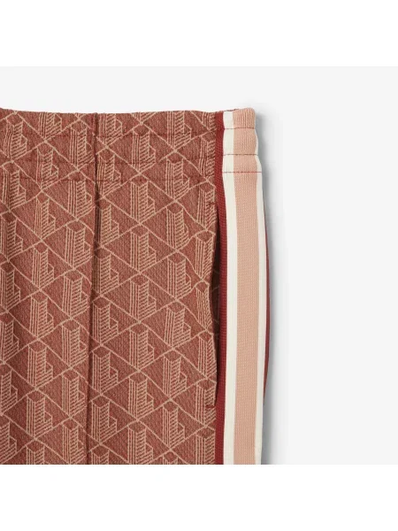 Lacoste Rozkloszowane Spodnie Dresowe Z Monogramem brązowe