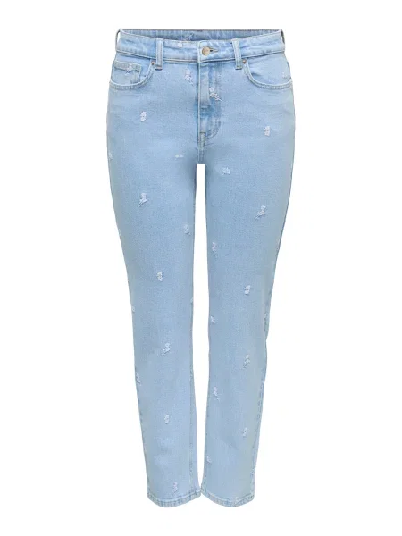 ONLY Jeans albastru deschis alb