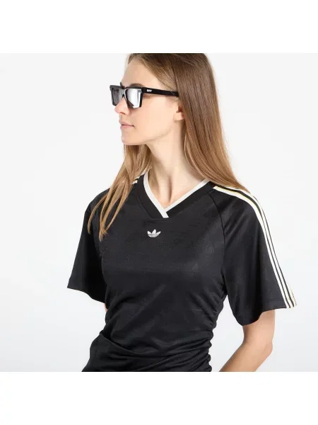 T-shirt adidas Rouched Foot J Black L czarna