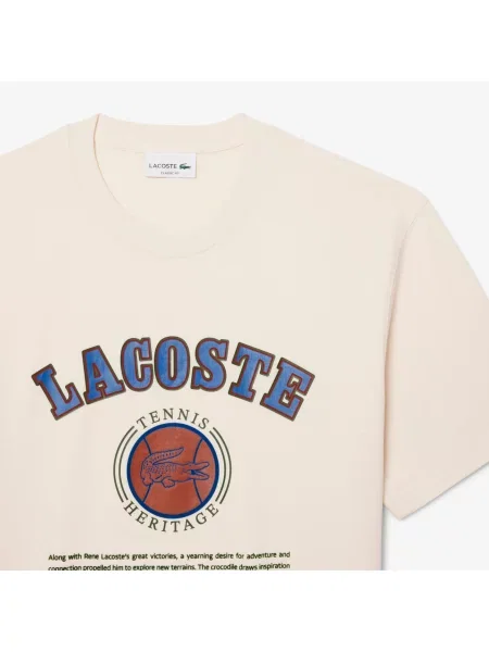 Футболка Lacoste бежевая