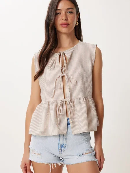 Happiness İstanbul Bluză pielii alb