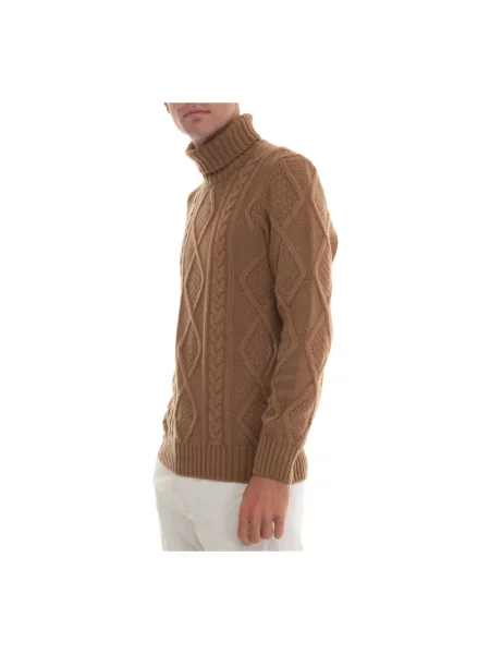 Sweter z golfem Gran Sasso brązowy