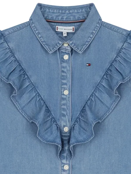 Sukienka jeansowa dziecięca Tommy Hilfiger niebieska