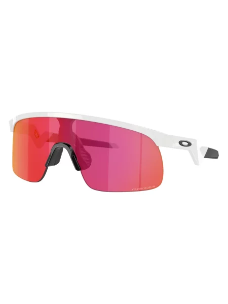 Okulary przeciwsłoneczne dziecięce Oakley Resistor PC polished white/prizm field białe