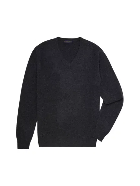 Sweter Brooks Brothers z kaszmiru szary
