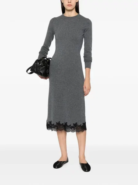 Rochie midi Maje tricotate gri