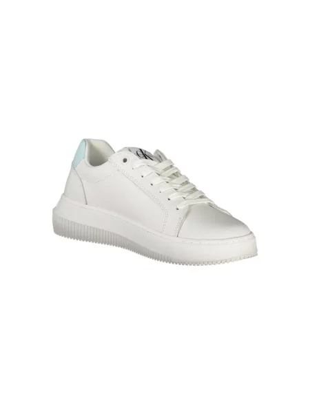 Sneakersy Calvin Klein skórzane chunky białe
