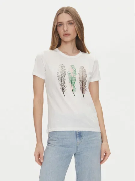 JDY T-Shirt Michigan biały