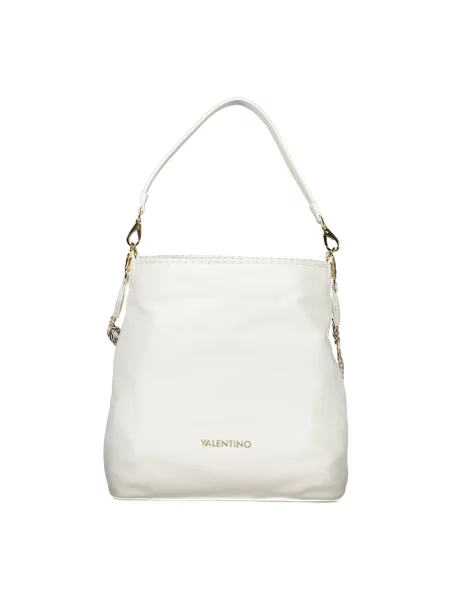 Lniana torebka Valentino Bags biała