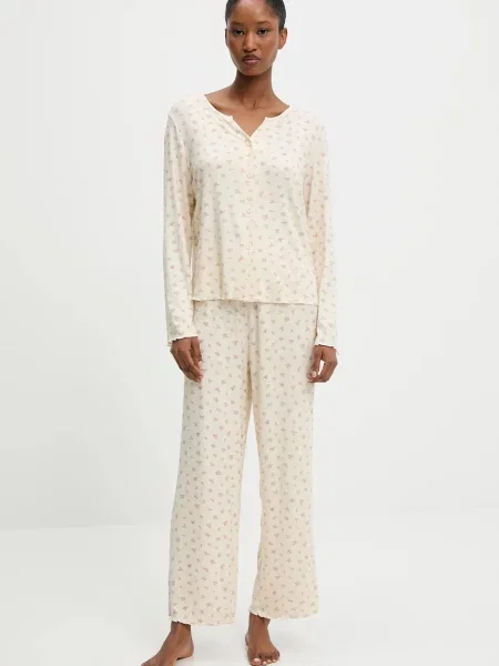 Пижама Answear.LAB дамска бежово