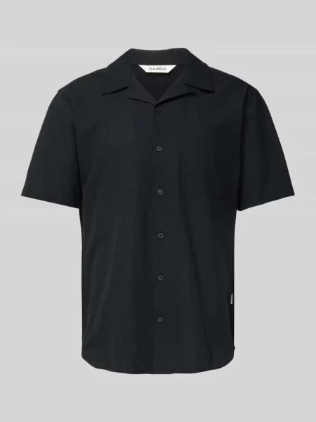 Koszula casualowa o kroju regular fit z detalem z logo model ‘Timo Seer’ Gabba czarna