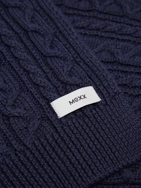 Шерстяной шарф Mexx синий