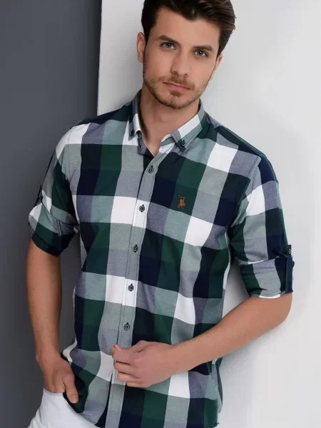 Karirana košulja Dewberry plava