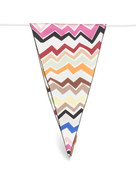 Fular Missoni cu imagine alb
