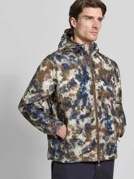 Kurtka Armani Exchange z kapturem beżowa