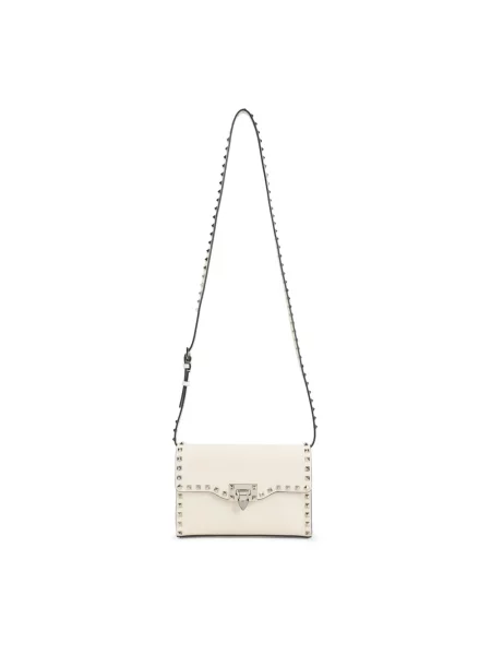 Torebka crossbody Valentino skórzana beżowa