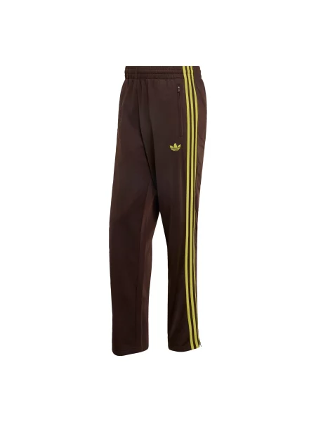 ADIDAS ORIGINALS Pantaloni Firebird ciocolatiu / limetă verde