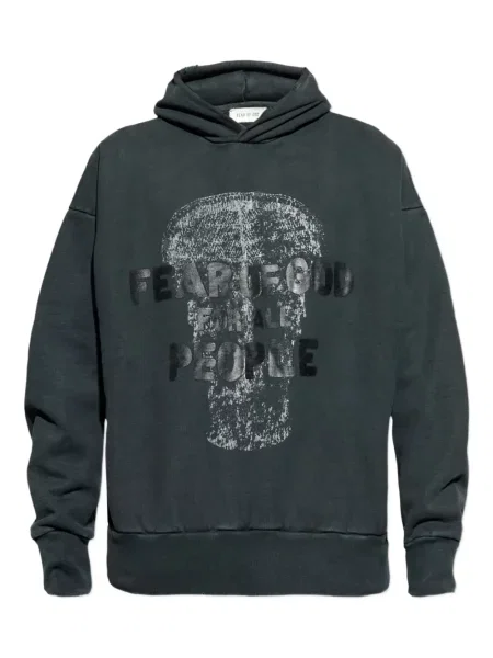 Hanorac cu glugă Fear Of God cu imagine gri