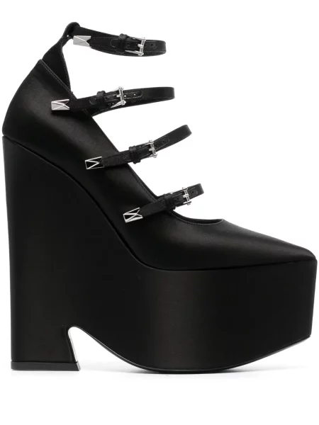 Pantofi cu toc Versace cu platformă negru