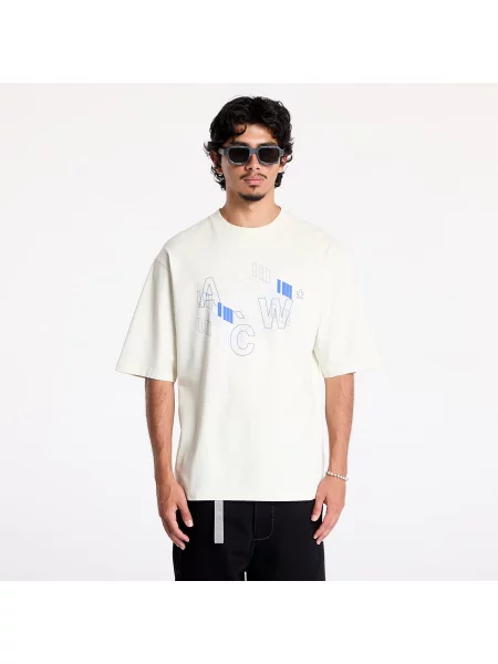 A-COLD-WALL* t-shirt Schematic beżowy z nadrukiem biała