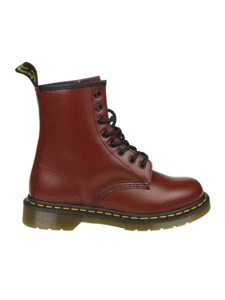 Botki Dr. Martens skórzane czerwone