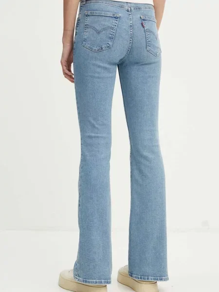 Levi's jeansy HR FLARE medium waist niebieskie