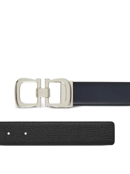 Cu centură reversibil curea Ferragamo din piele albastru