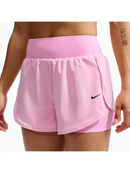 Pantaloni scurți de antrenament pentru femei Nike Pro Sculpt pink rise/black negru