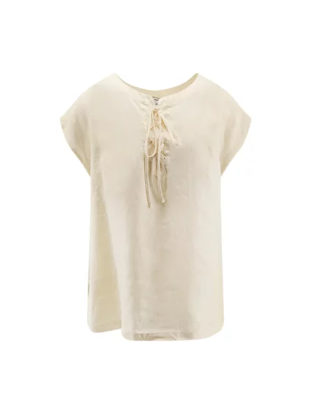 Lniana bluzka Aspesi beżowa