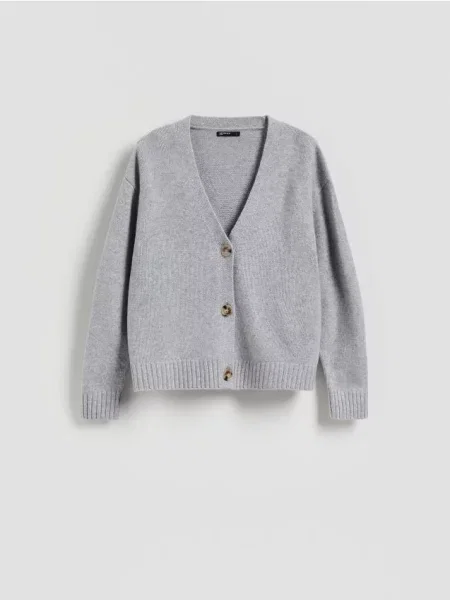 Reserved Cardigan din lână deschis gri