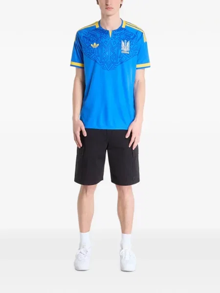Cămașă Adidas din jerseu albastru