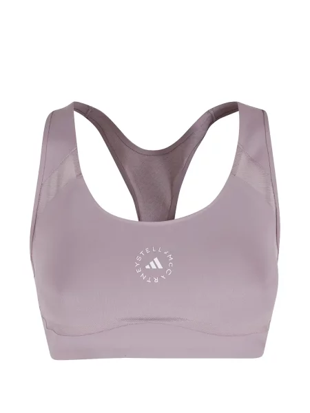 Hanorac cu glugă Adidas de jumătate de fermoar violet