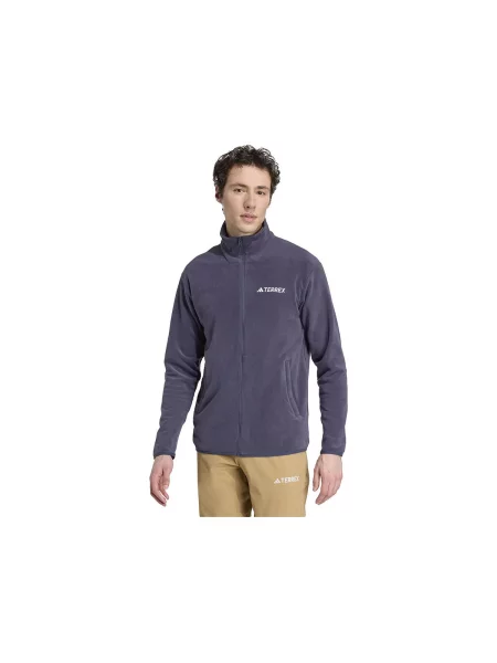 Fleecový sveter Adidas fialová