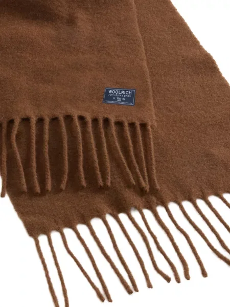 Fular Woolrich cu franjuri maro