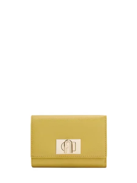 Кожаный кошелек Furla желтый