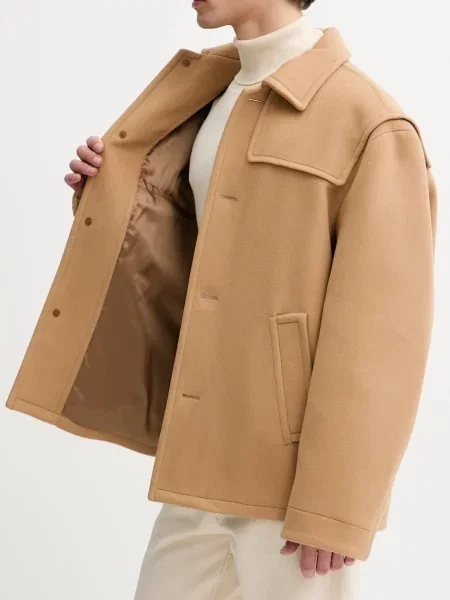 Шерстяная демисезонная куртка Filippa K бежевая