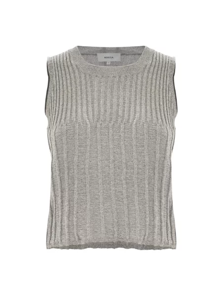 Prążkowany top Kocca prążkowany szary