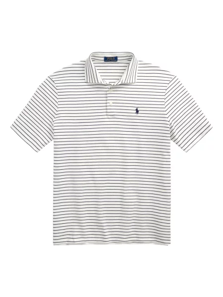 Pletene sportske kratke hlače Polo Ralph Lauren s printom bijela