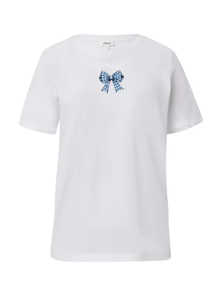 S.Oliver Tricou azuriu / negru alb