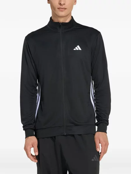 Geacă Adidas alergare cu cordon cu glugă verde