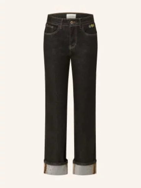 Cartoon Proste Dżinsy Z Kamieniami Ozdobnymi blau