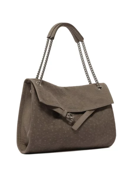 Geantă shopper Orciani din piele maro