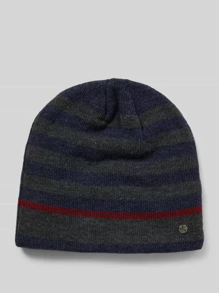 Czapka z detalem z logo Müller Headwear granatowa