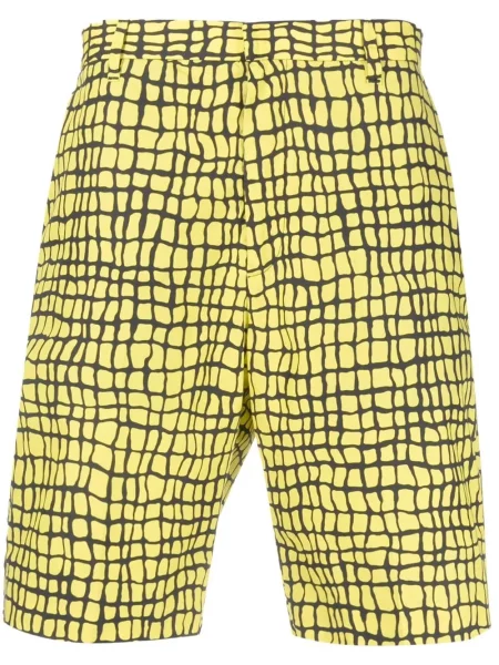 Pantaloni scurți Moschino cu imagine galben