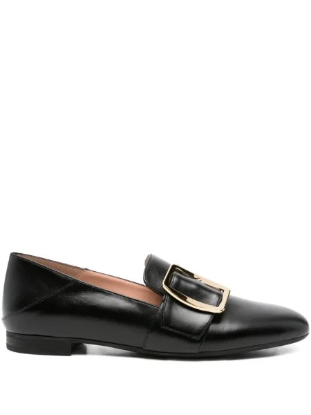 Pantofi loafer Bally din piele cu cataramă negru