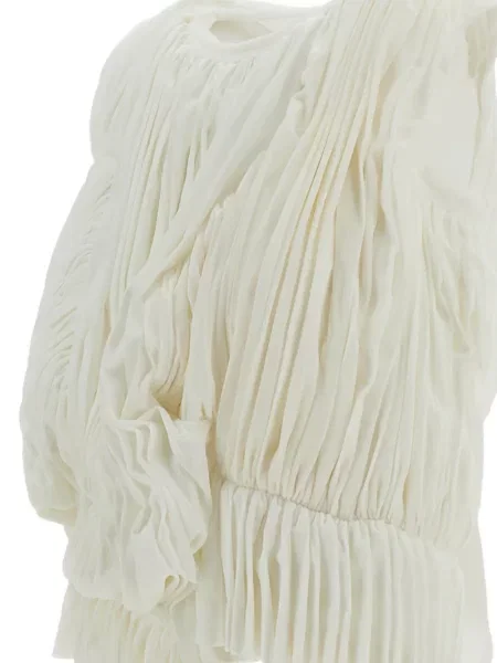 Top Comme Des Garçons drapat alb