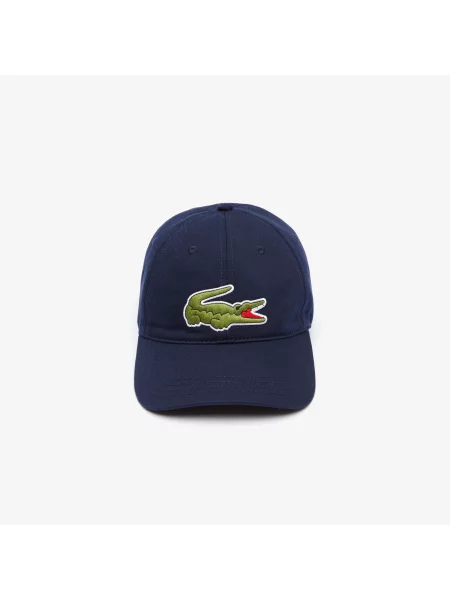Lacoste Czapka Unisex Z Regulowanym Bawełnianym Twillem Organicznym granatowa