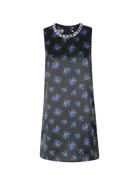Rochie mini Essentiel Antwerp cu model floral cu imagine negru