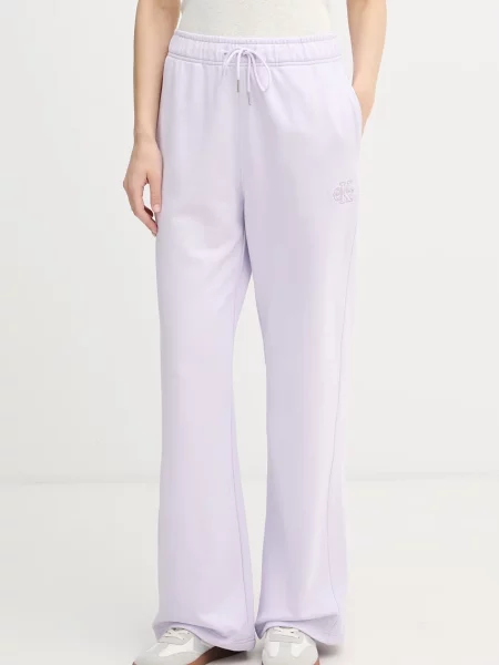 Calvin Klein Jeans spodnie dresowe fioletowe