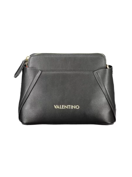 Lniana torebka Valentino Bags czarna
